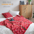 Cartoon Jacquard Christmas Printed Acrylic Knitted Winter Throw Blanket